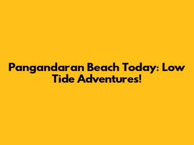 Pangandaran Beach Today: Low Tide Adventures!