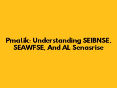 Pmalik: Understanding SEIBNSE, SEAWFSE, And AL Senasrise