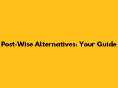 Post-Wise Alternatives: Your Guide