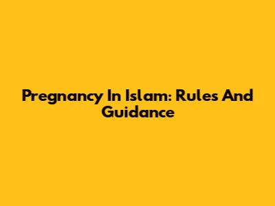 Pregnancy In Islam: Rules And Guidance