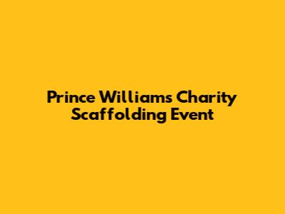 Prince William's Charity Scaffolding Event