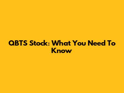 QBTS Stock: What You Need To Know