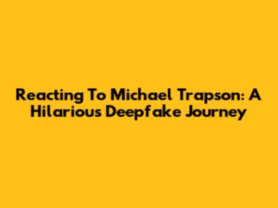Reacting To Michael Trapson: A Hilarious Deepfake Journey