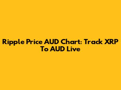 Ripple Price AUD Chart: Track XRP To AUD Live
