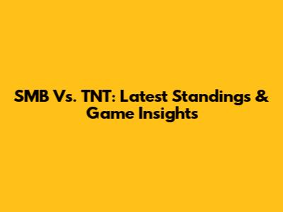 SMB Vs. TNT: Latest Standings & Game Insights