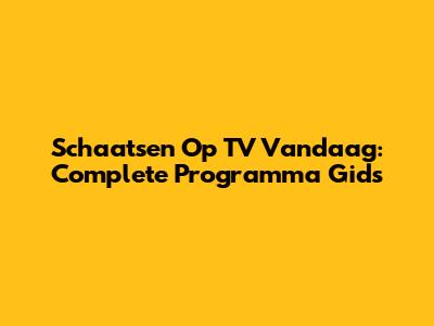 Schaatsen Op TV Vandaag: Complete Programma Gids