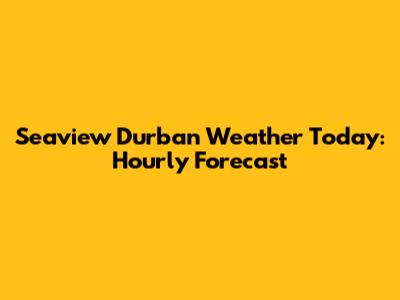 Seaview Durban Weather Today: Hourly Forecast