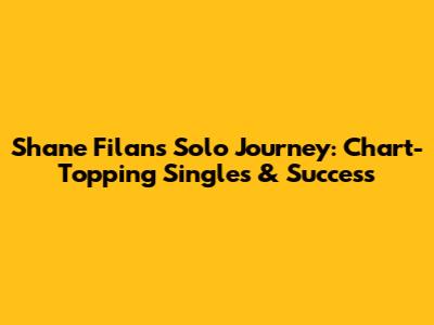 Shane Filan's Solo Journey: Chart-Topping Singles & Success