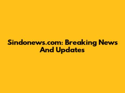 Sindonews.com: Breaking News And Updates