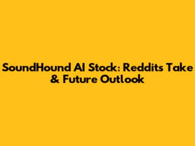 SoundHound AI Stock: Reddit's Take & Future Outlook