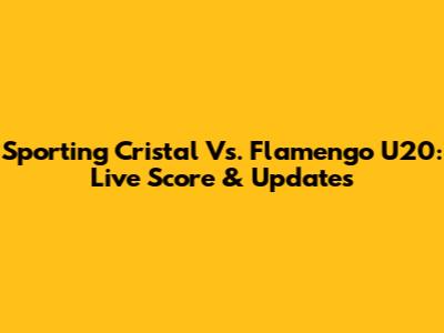 Sporting Cristal Vs. Flamengo U20: Live Score & Updates