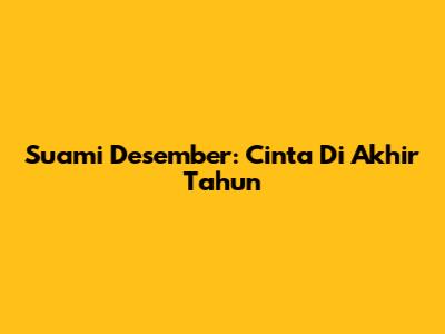 Suami Desember: Cinta Di Akhir Tahun