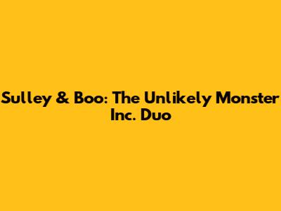 Sulley & Boo: The Unlikely Monster Inc. Duo