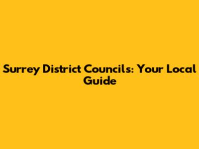 Surrey District Councils: Your Local Guide