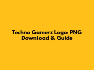 Techno Gamerz Logo: PNG Download & Guide