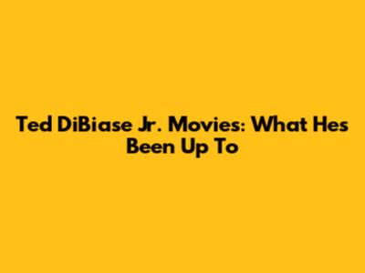 Ted DiBiase Jr. Movies: What He's Been Up To