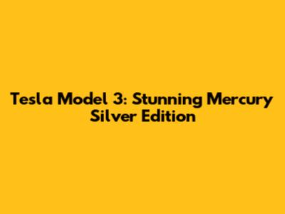 Tesla Model 3: Stunning Mercury Silver Edition