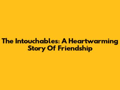 The Intouchables: A Heartwarming Story Of Friendship