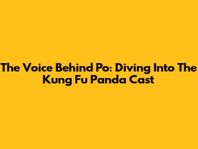 The Voice Behind Po: Diving Into The Kung Fu Panda Cast