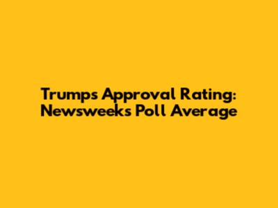 Trump's Approval Rating: Newsweek's Poll Average