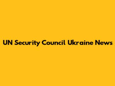 UN Security Council Ukraine News