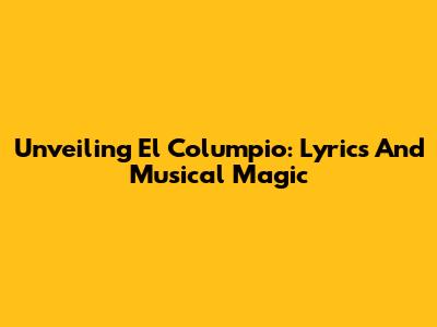 Unveiling 'El Columpio': Lyrics And Musical Magic
