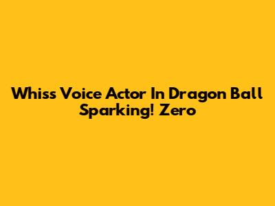 Whis's Voice Actor In Dragon Ball Sparking! Zero