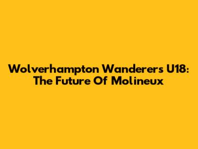 Wolverhampton Wanderers U18: The Future Of Molineux