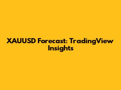 XAUUSD Forecast: TradingView Insights