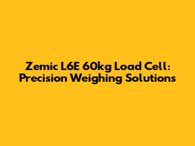 Zemic L6E 60kg Load Cell: Precision Weighing Solutions